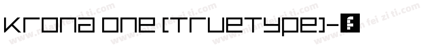 Krona One (TrueType)字体转换